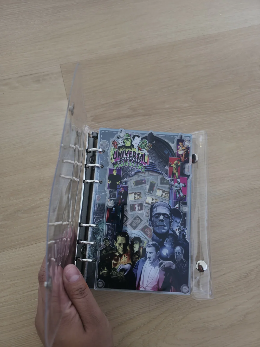 Universal Studios Monsters Clear Vinyl Binder Notebook - Multi-Color